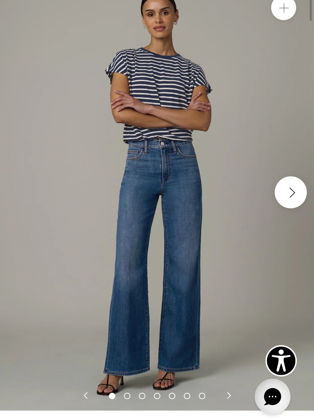 Joe's Jeans High-Rise Wide Leg Jeans in Medium Blue